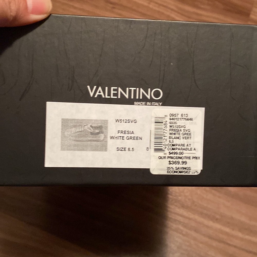 Pre-❤️ Velentino Fresia White Green Leather Shoes - Picture 8 of 14